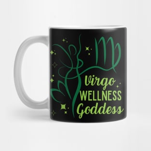 Funny Virgo Zodiac Sign - Virgo Wellness Goddess - Black Mug